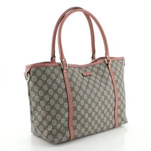 Gucci Gg Supreme Leather Trim Tote